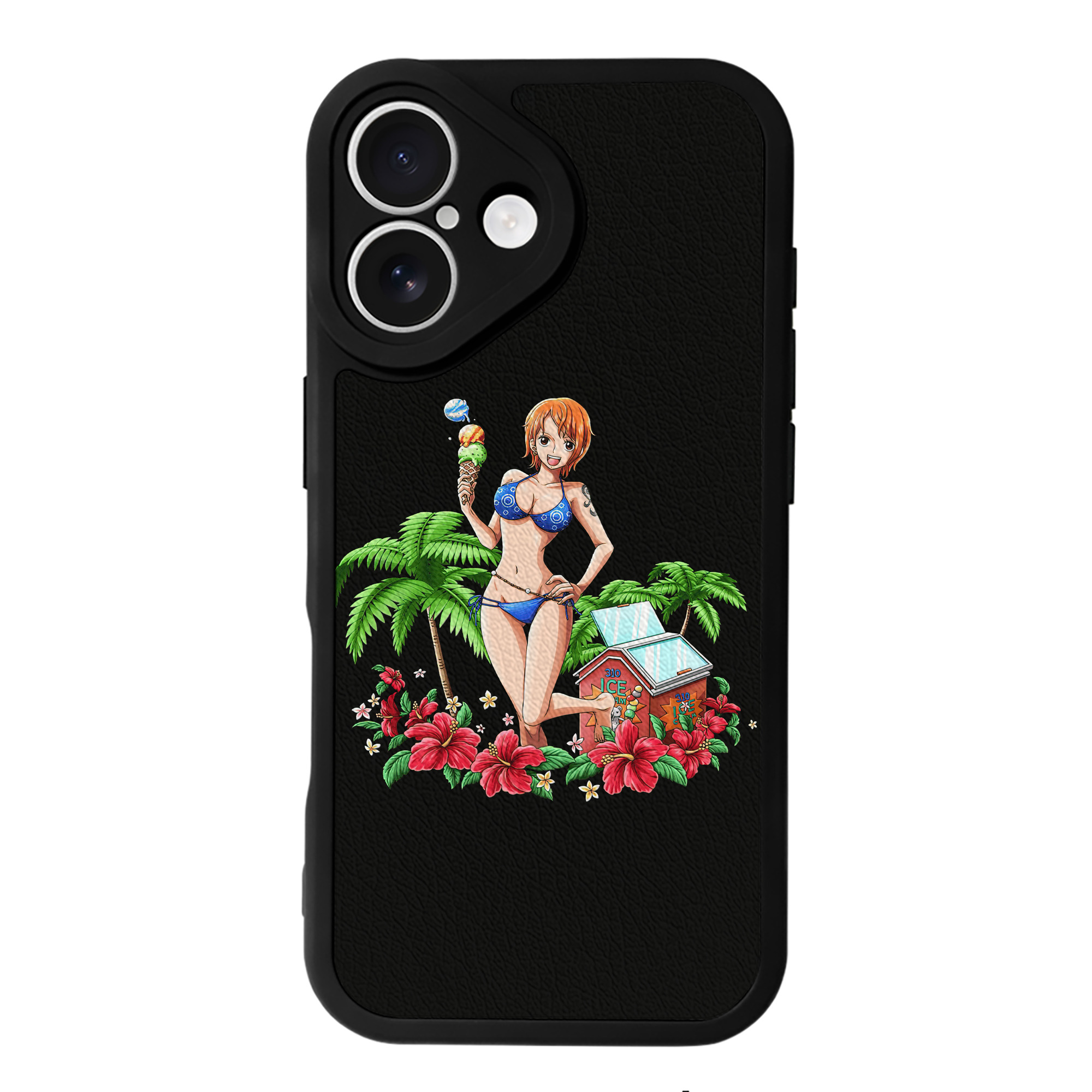（画像用） ワンピース ナミ ONE PIECE Nami 【iPhone 16シリーズ対応】シリコンスマホケース（レザー調） 材質：シリコン